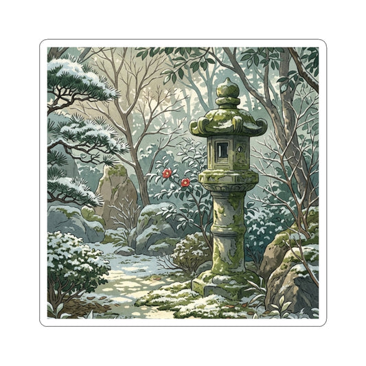 Datsuzoku Stone Lantern Sticker - Japandi Japanese Pattern