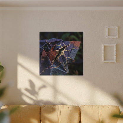 Philosophical Paper Fold Canvas Art - Gold Vein Kintsugi