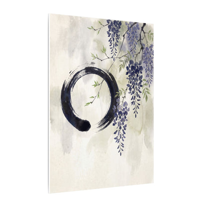 Wisteria Enso Canvas Art | Serene Zen Art