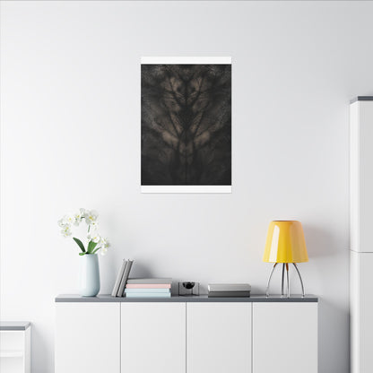 Seijaku Shadow Play Canvas Art - Dark Japandi Charcoal Ink