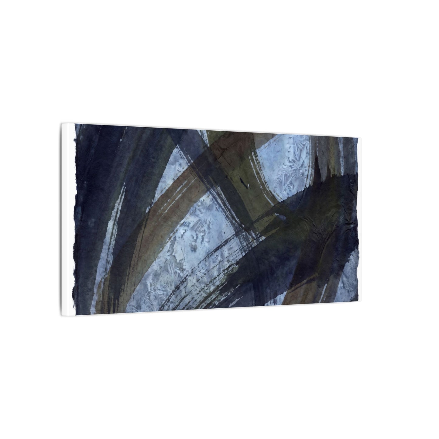 Ink Brushstroke Canvas Art | Winter Dark Japandi Shadow Zen Art