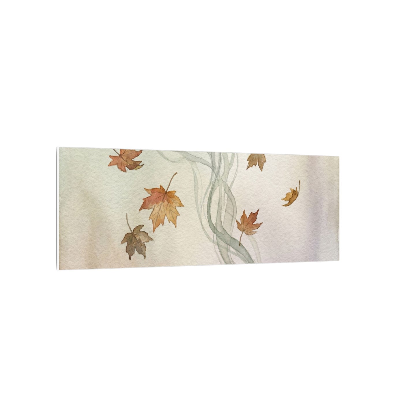 Incense Smoke Canvas Art | Autumn Japandi Watercolor Art