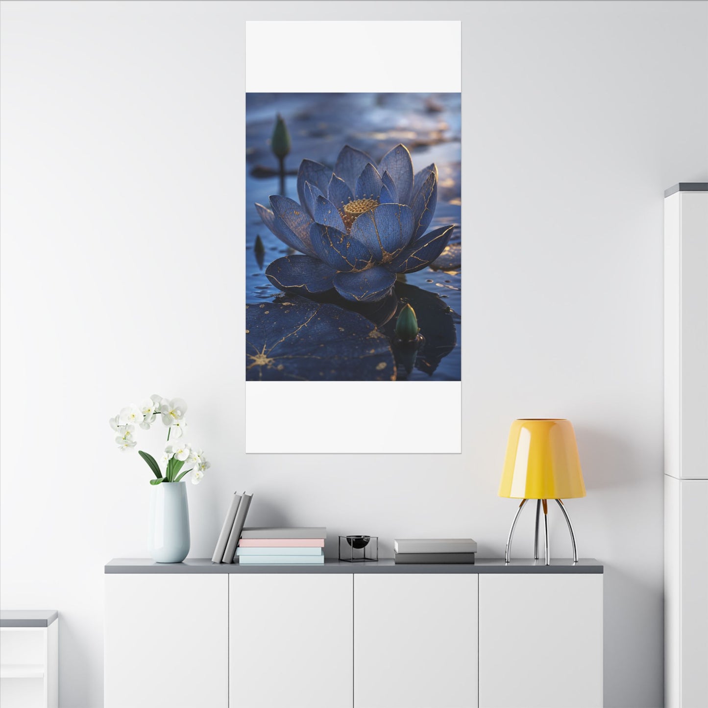 Kintsugi Lotus Flower in Dawn | Broken Beauty Canvas Art