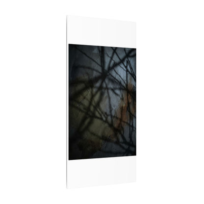 Shadow Play Dark Texture Canvas Art | Sophisticated Dark Japandi Art