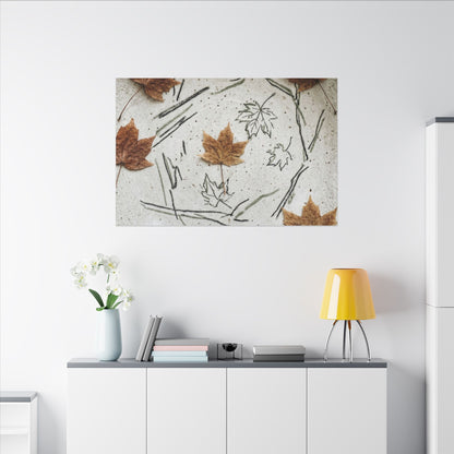 Ceramic Bowl Autumn Canvas Art | Japandi Elegant Design