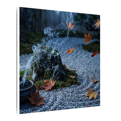 Autumn Incense Smoke Karesansui Canvas Art | Calm Decor