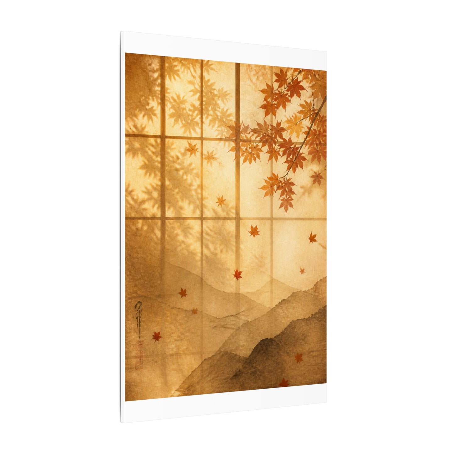 Shoji Screen Texture Canvas Art | Earthy Japandi Art