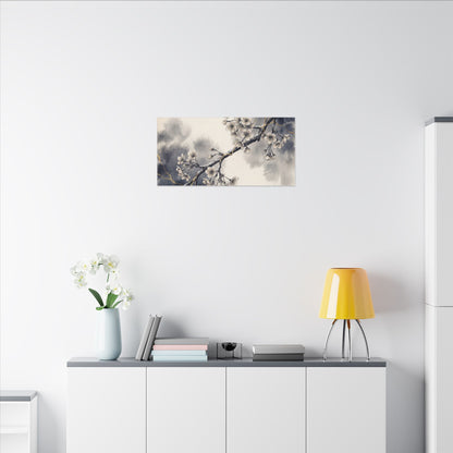 Ma Cherry Blossom Canvas Art - Kintsugi Gold Vein