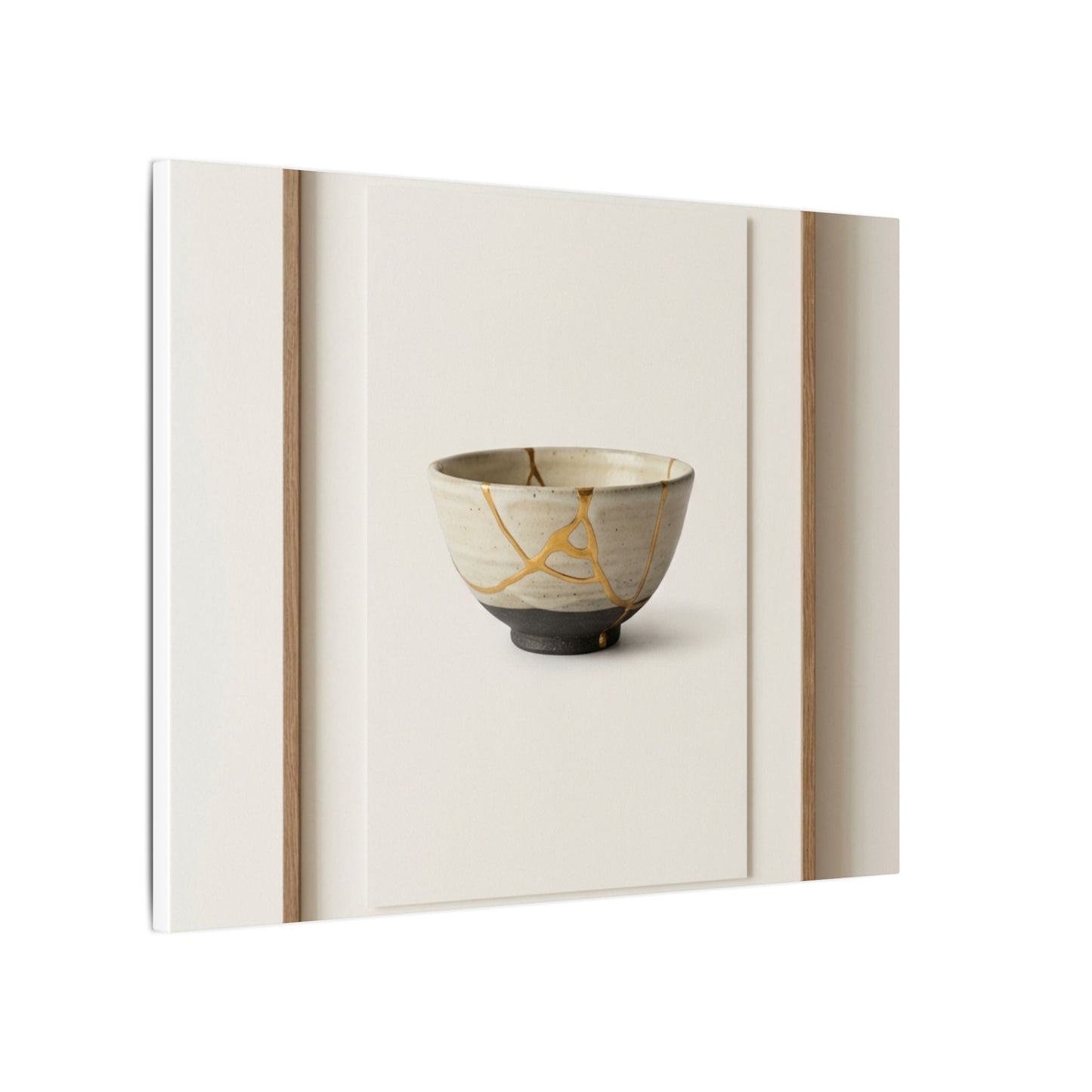Kintsugi Charcoal Canvas Art