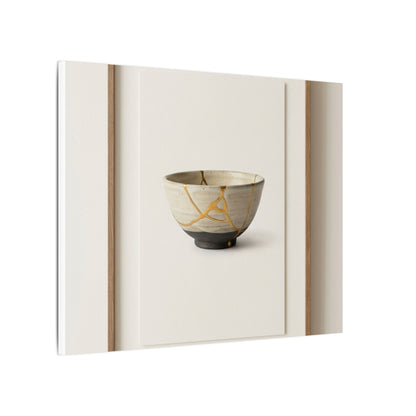 Kintsugi Charcoal Canvas Art