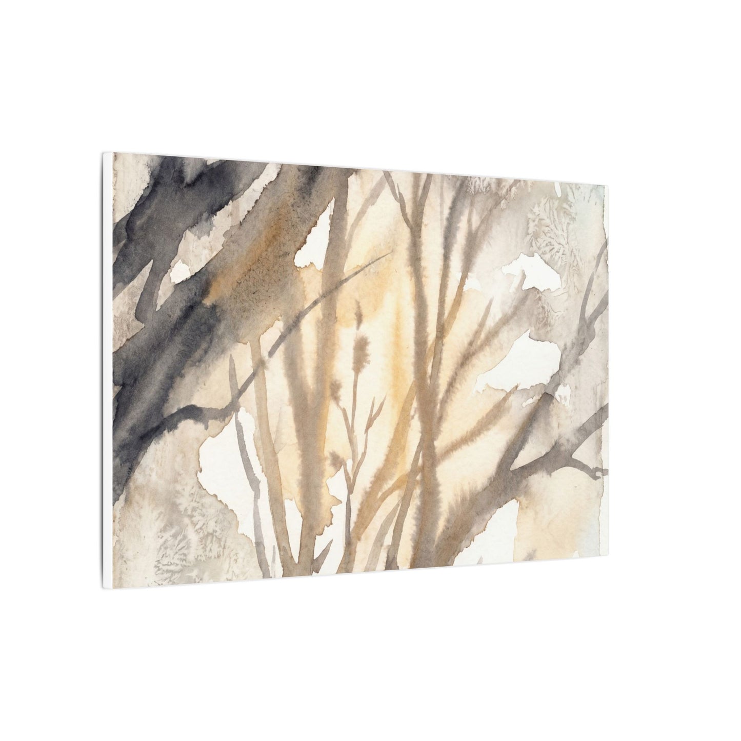 Ma Shadow Play Canvas Art - Japandi Watercolor