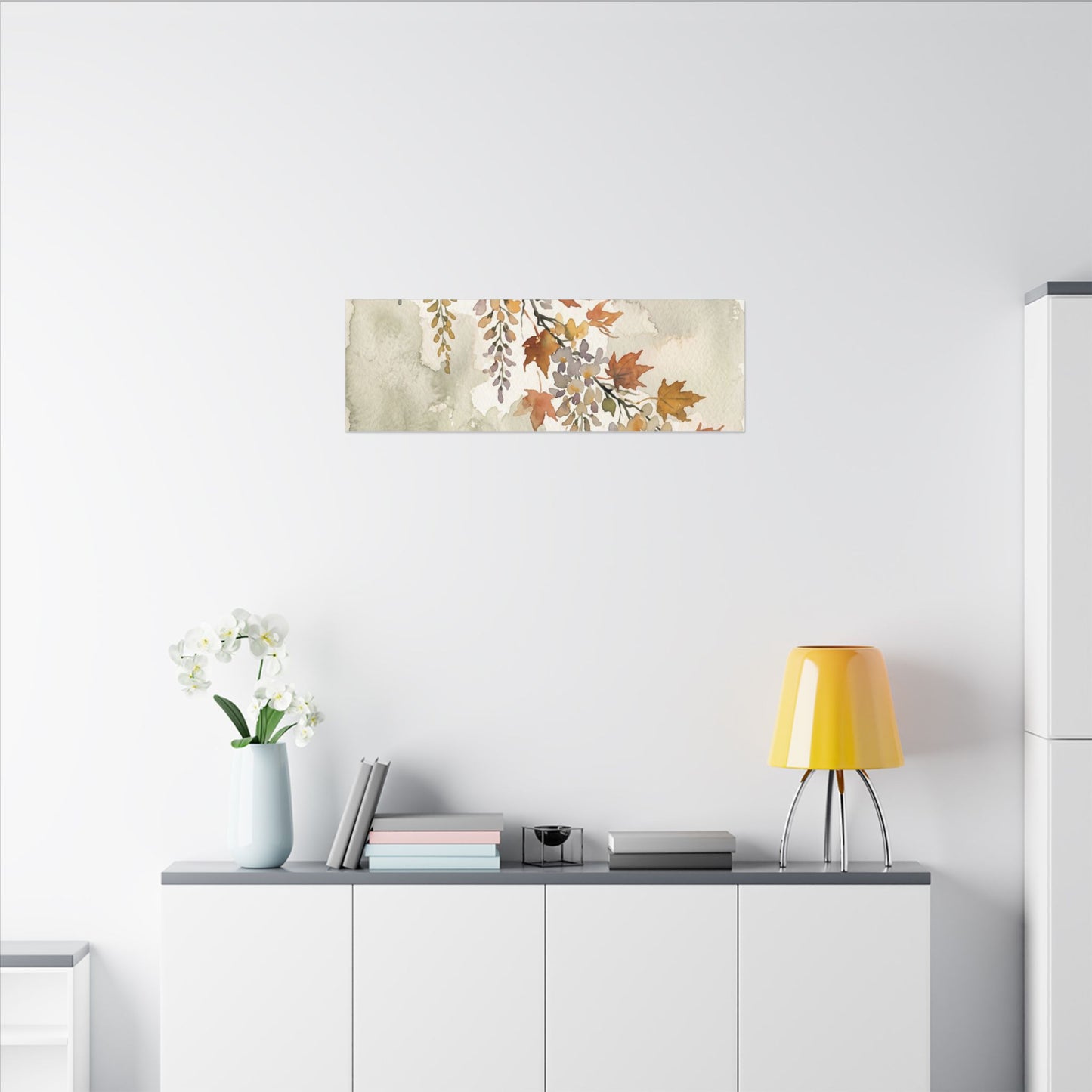 Ma Wisteria Canvas Art - Japandi Watercolor