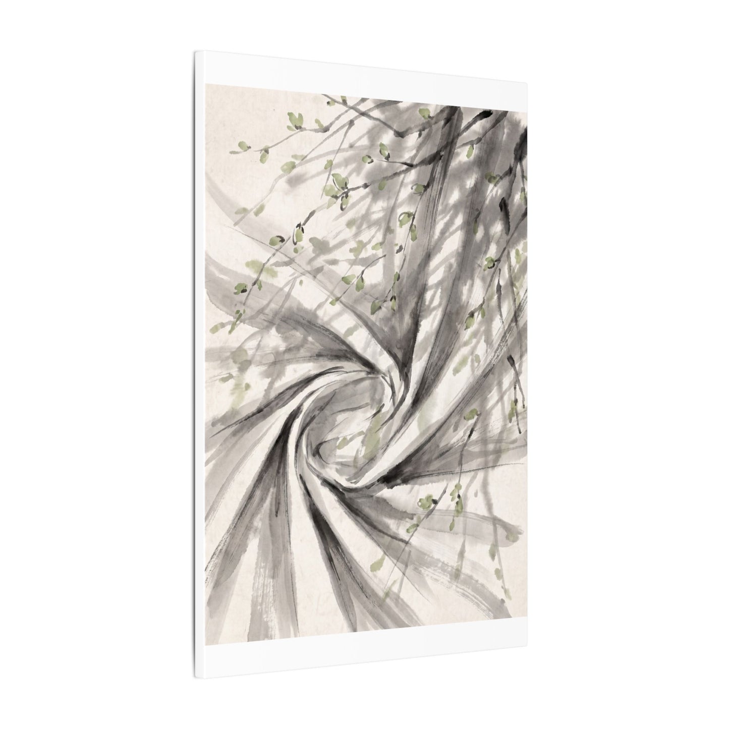 Silk Drape Spring Canvas Art | Zen Contemplative Design