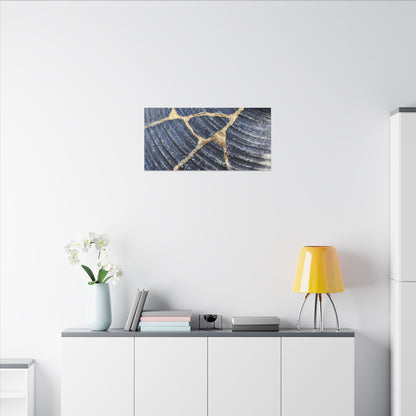 Shibui Water Ripple Canvas Art - Kintsugi Gold Repair