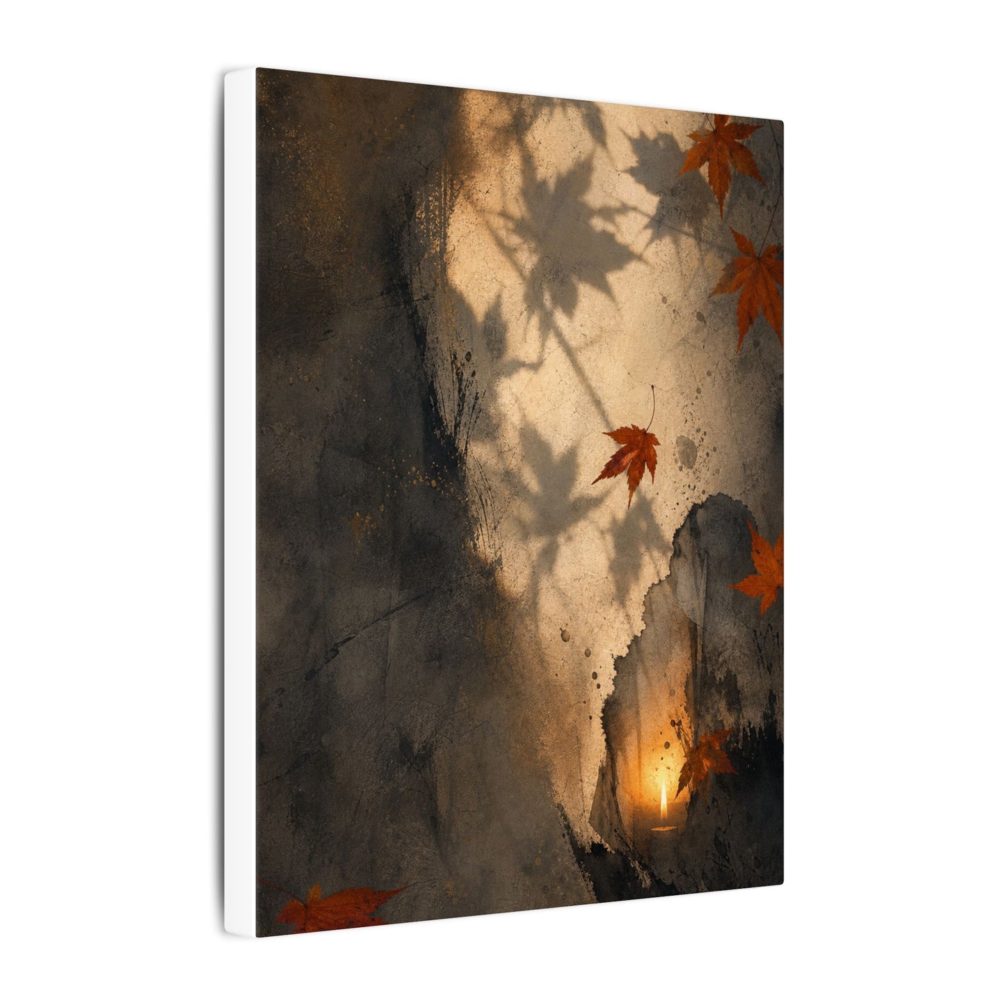 Shadow Play Texture Canvas Art | Neutral Japandi Art
