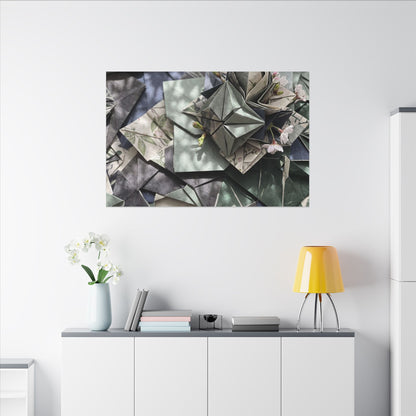 Shibui Paper Fold Canvas Art - Japandi Japanese Pattern