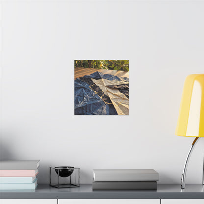 Golden Hour Paper Fold Canvas Art - Kintsugi Ma