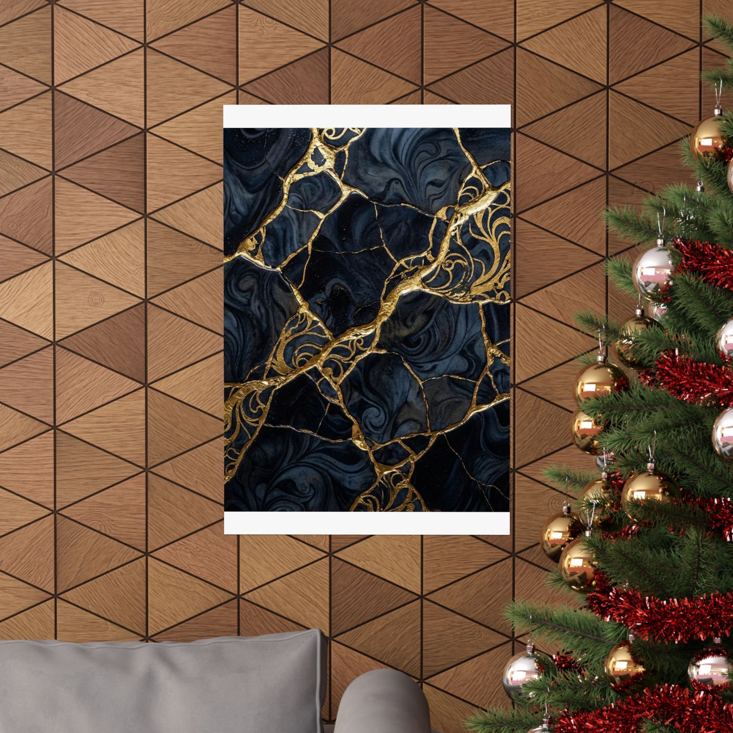 Kintsugi Gold Vein Wall Art Print