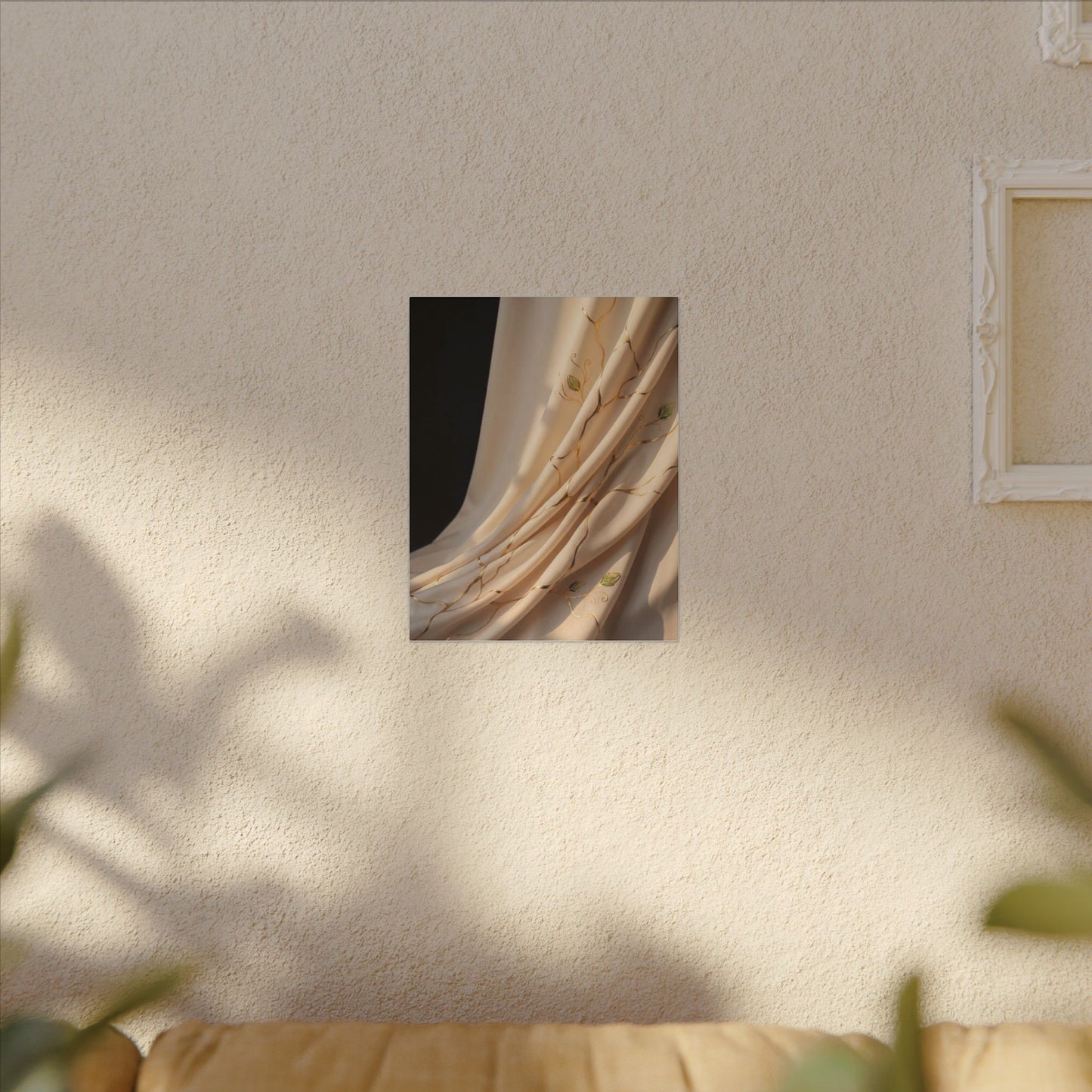 Golden Hour Silk Drape Canvas Art - Kintsugi Fukinsei
