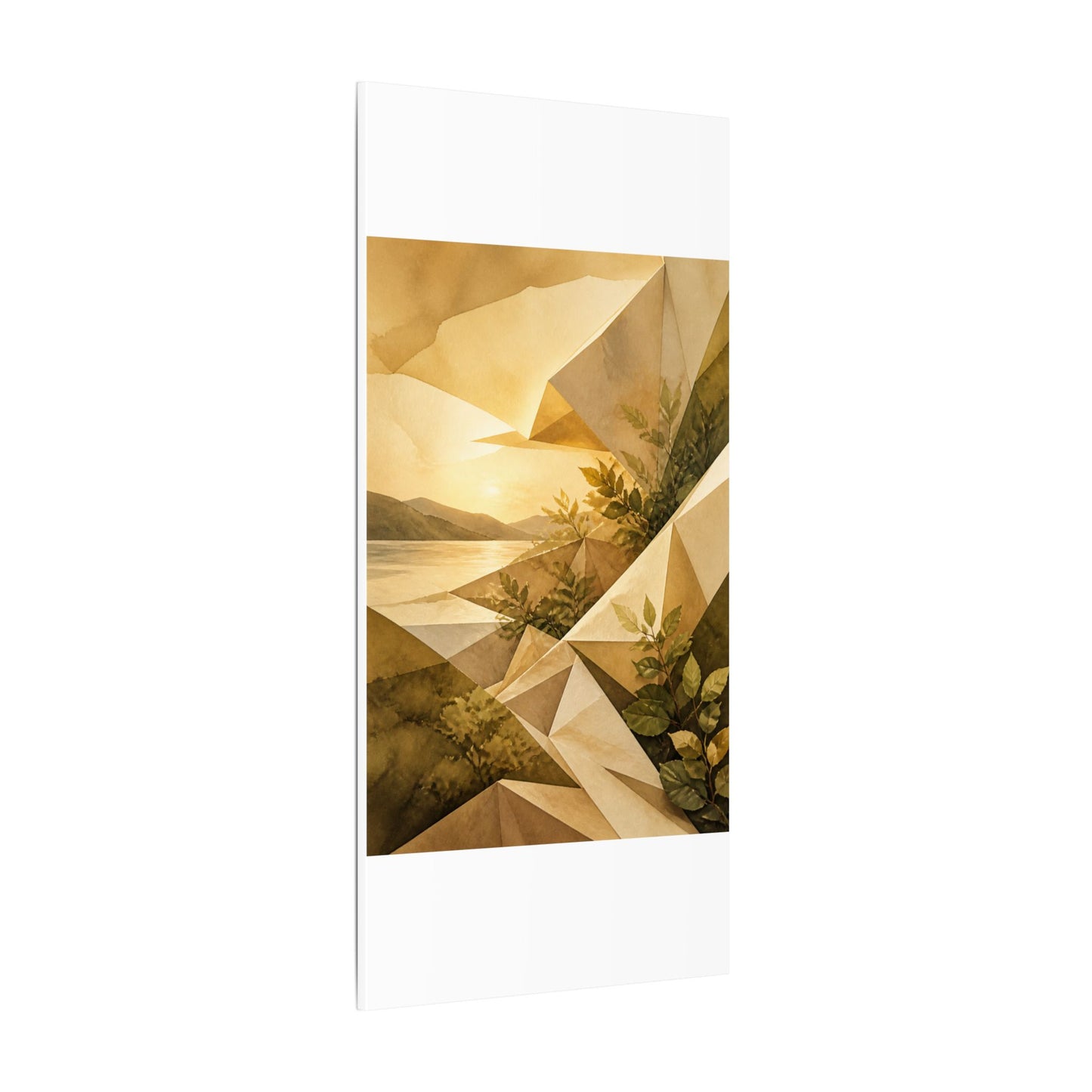 Golden Hour Paper Fold Canvas Art - Japandi Ma
