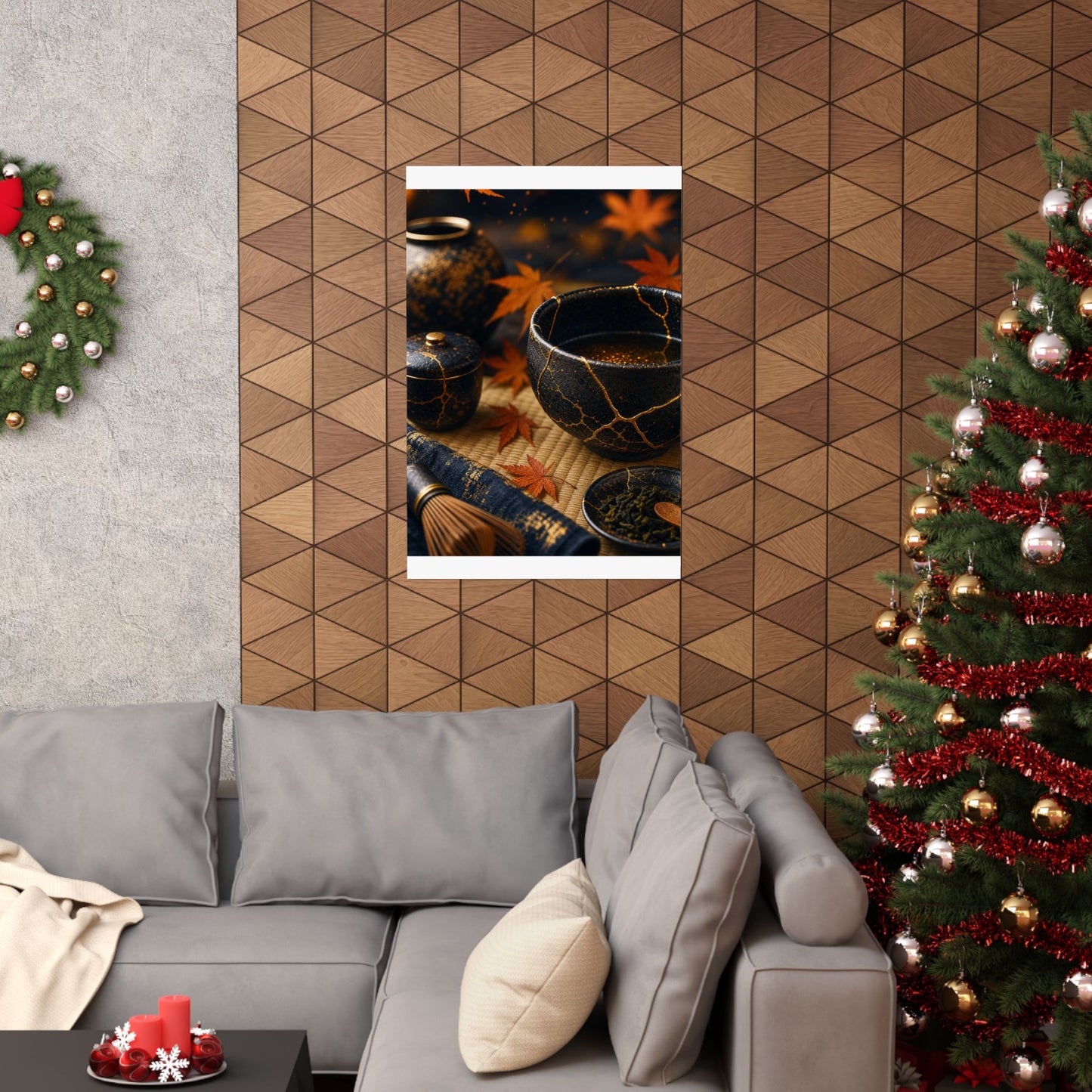 Tea Ceremony Gold Repair Wall Art Print | Healing Kintsugi Art