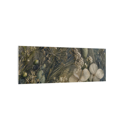 Japandi Dried Flowers in Moonlight | Watercolor Canvas Art