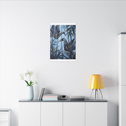 Paper Fold Canvas Art | Summer Kintsugi Crackle Gold Art
