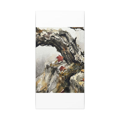 Pine Tree Autumn Canvas Art | Japandi Earthy Design