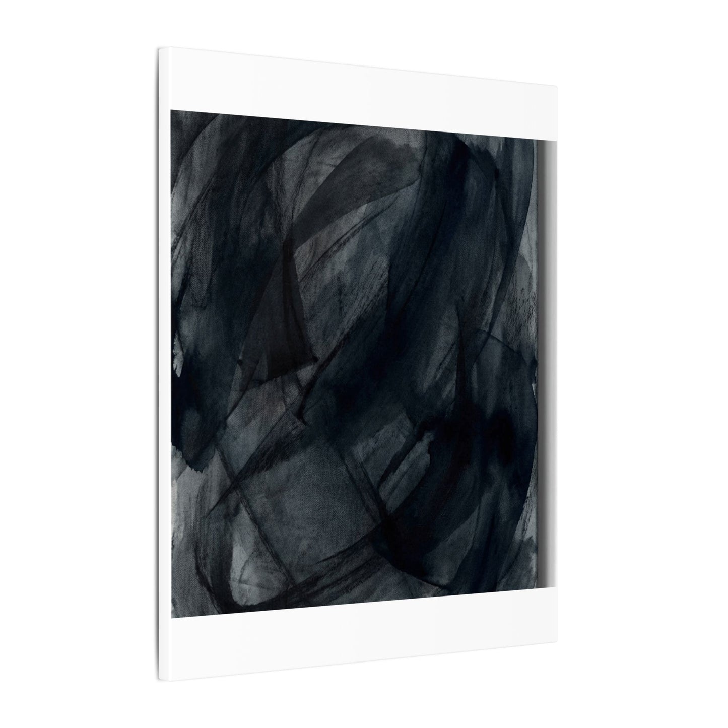 Deep Tones Dark Japandi Charcoal Canvas Art