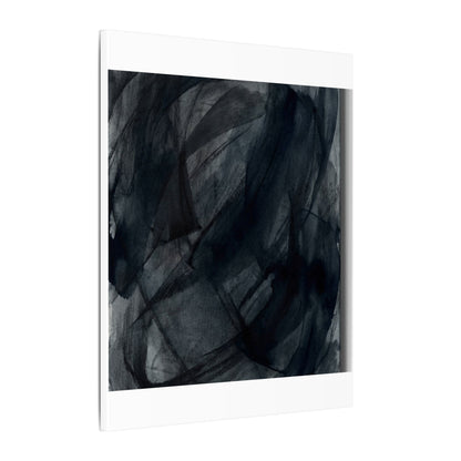 Deep Tones Dark Japandi Charcoal Canvas Art