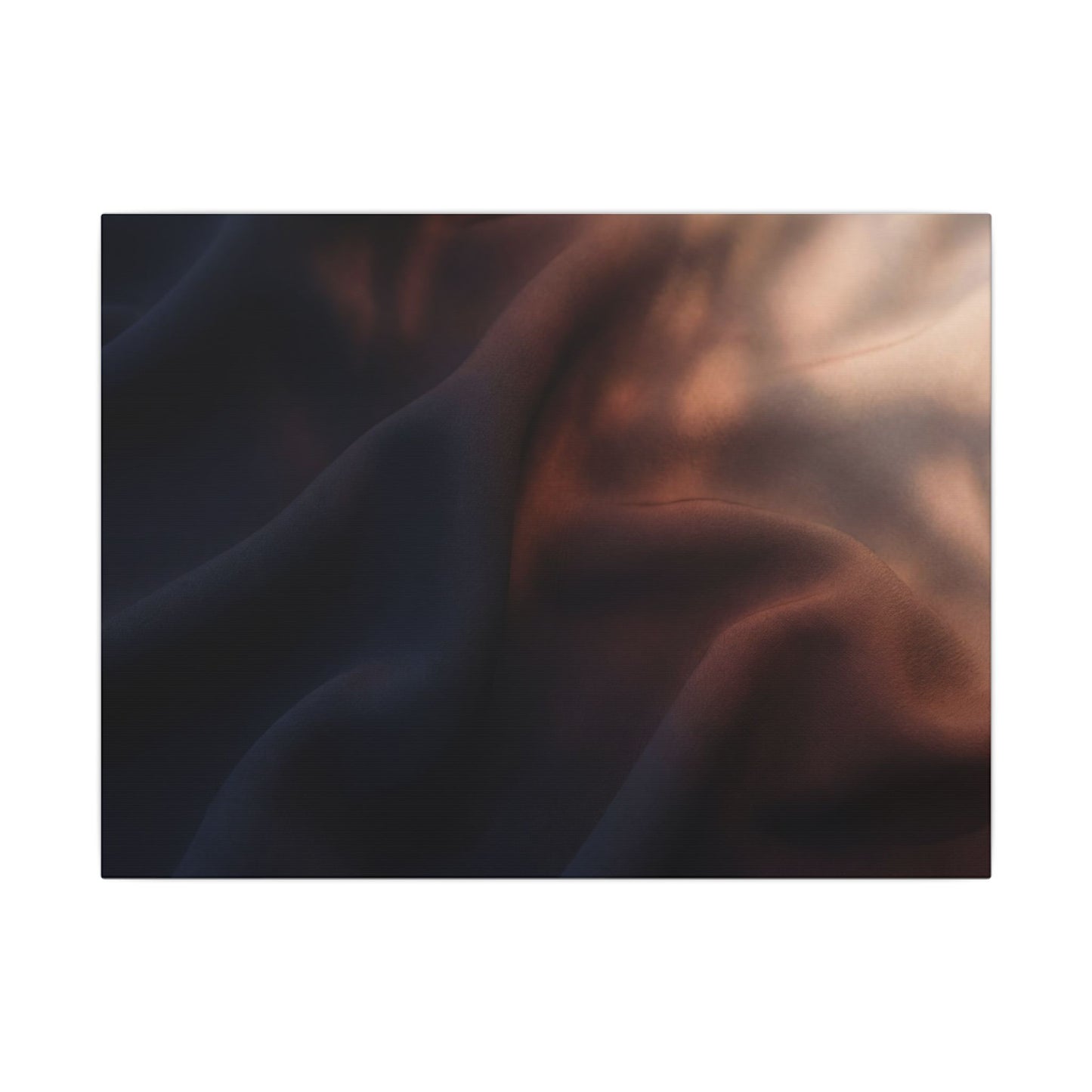 Dark Japandi Silk Drape in Dawn | Shadow Zen Canvas Art Art Print