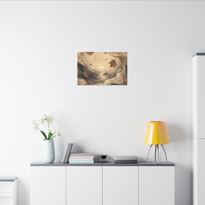 Autumn Silk Drape Watercolor Canvas Art | Earthy Decor