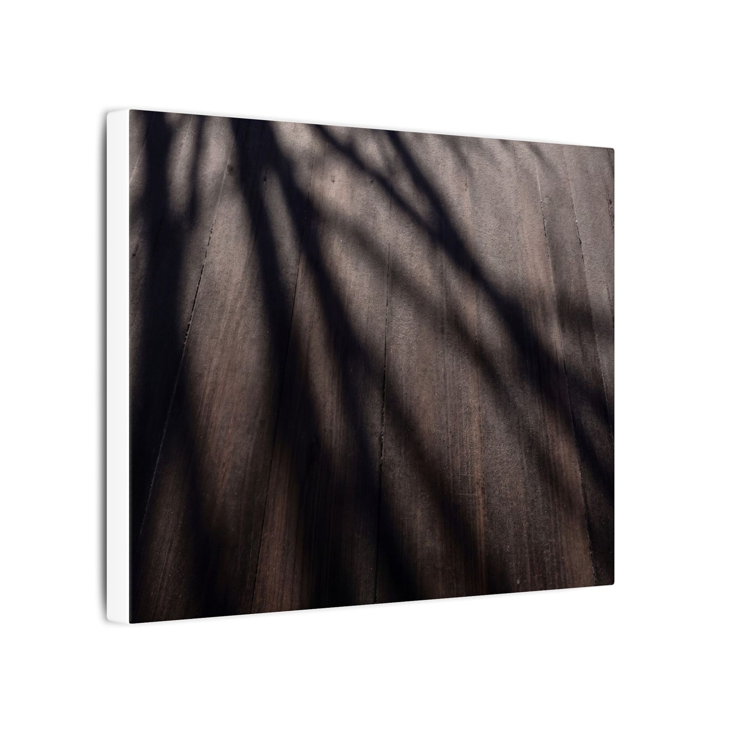 Dark Japandi Shadow Play in Dawn | Moody Minimal Canvas Art