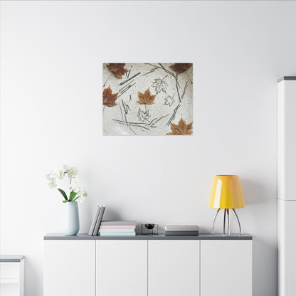 Ceramic Bowl Autumn Canvas Art | Japandi Elegant Design