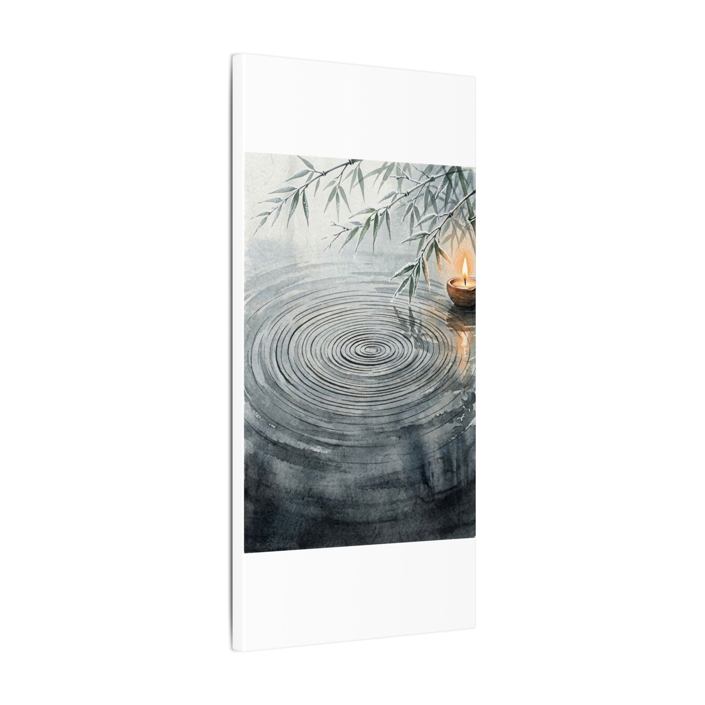 Water Ripple Sumi E Canvas Art | Calm Zen Art