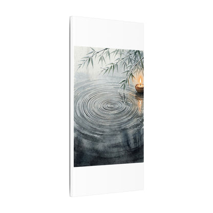Water Ripple Sumi E Canvas Art | Calm Zen Art