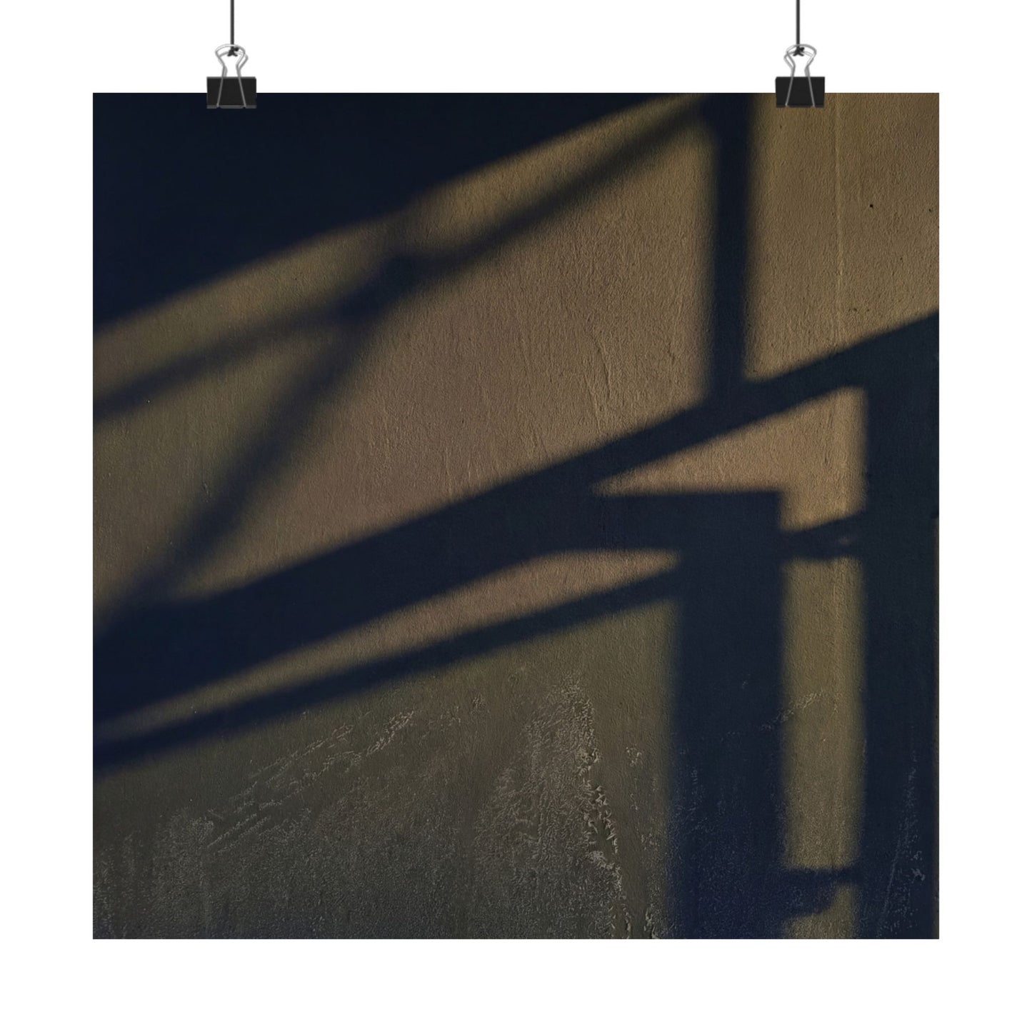 Golden Hour Shadow Play Wall Art Print - Dark Japandi Kanso Art Print