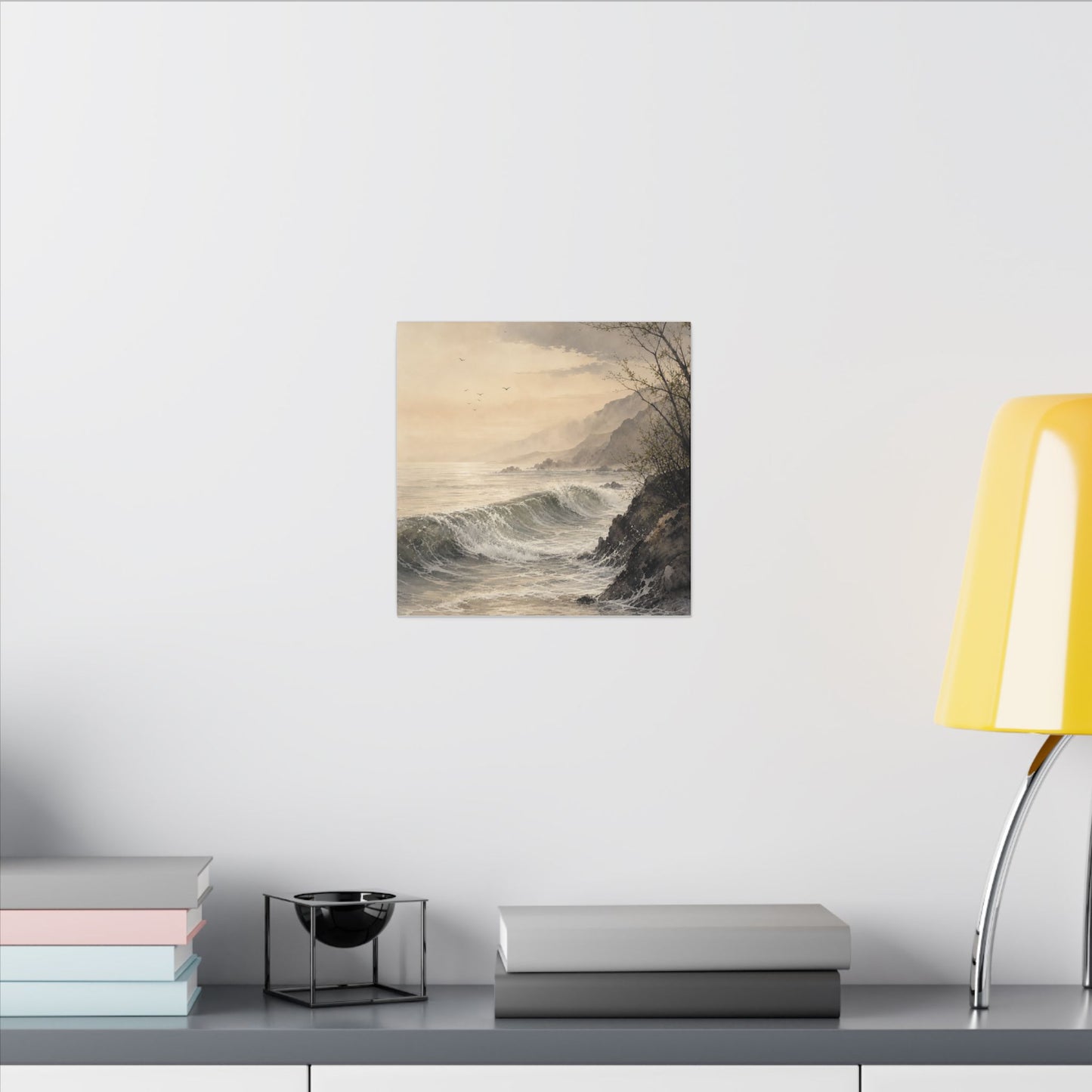 Ocean Wave Spring Canvas Art | Japandi Elegant Design
