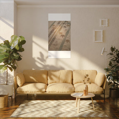 Autumn Bamboo Grove Japanese Pattern Canvas Art | Neutral Decor