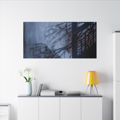 Shadow Play Moody Minimal Canvas Art | Moody Dark Japandi Art