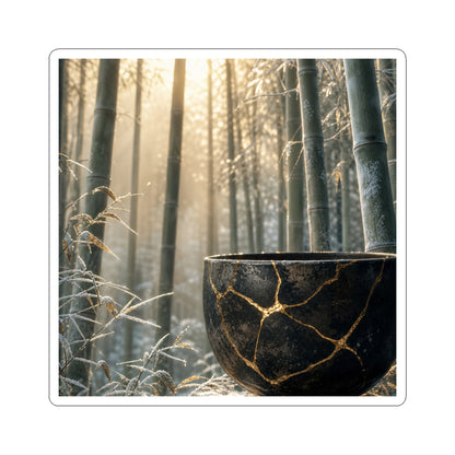 Bamboo Grove Gold Repair Sticker | Beautiful Kintsugi Art