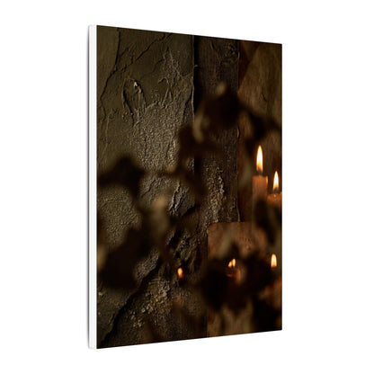 Shadow Play Dark Texture Canvas Art | Moody Dark Japandi Art
