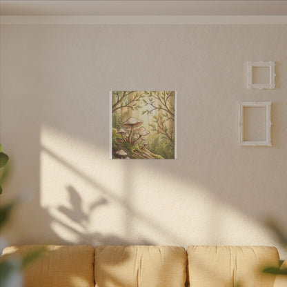 Spring Wild Mushrooms Mushroom Illustration Canvas Art | Cozy Decor
