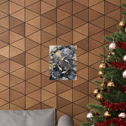Golden Hour Koi Pond Wall Art Print - Japandi Fukinsei