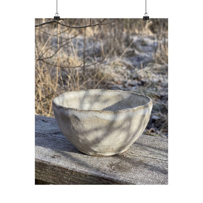 Elegant Ceramic Bowl Wall Art Print - Texture Japandi