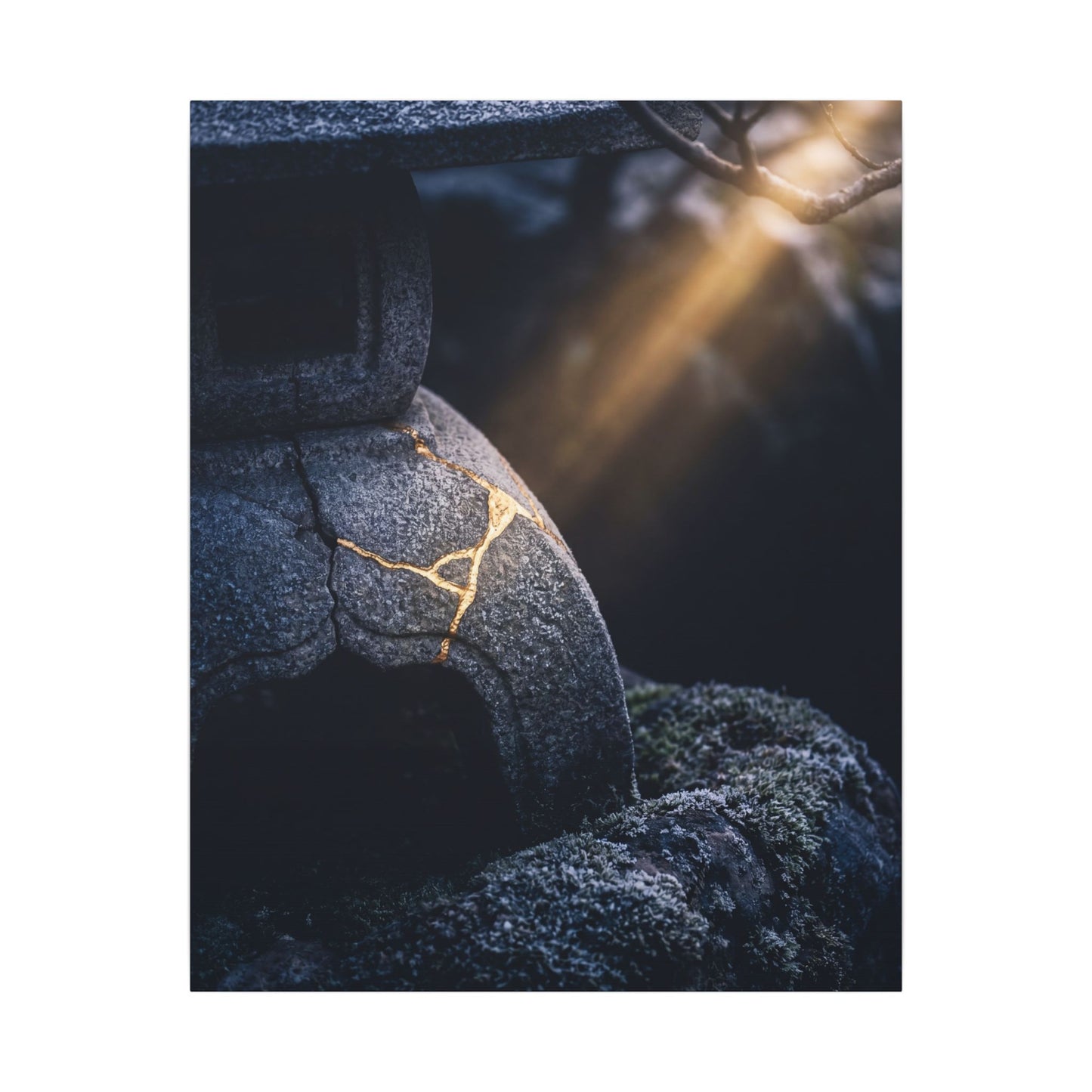 Ma Moonlit Garden Canvas Art - Kintsugi Broken Beauty