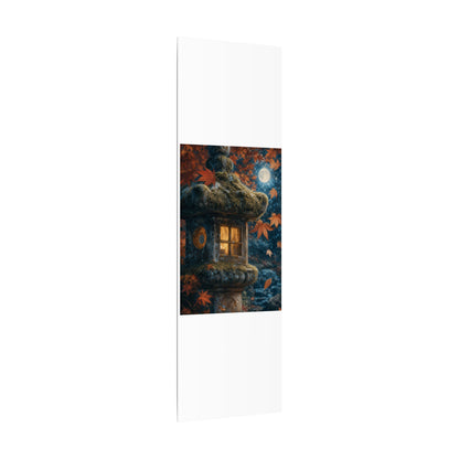 Autumn Stone Lantern Forest Whimsy Canvas Art | Earthy Decor