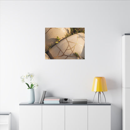 Spring Broken Pottery Gold Vein Canvas Art | Beautiful Decor