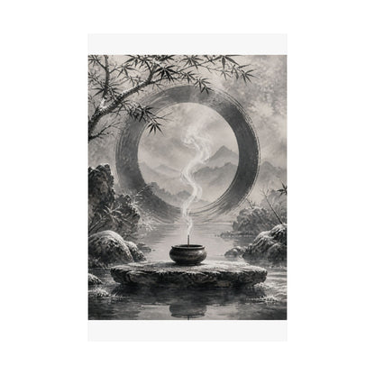 Dappled Incense Smoke Wall Art Print - Zen Seijaku