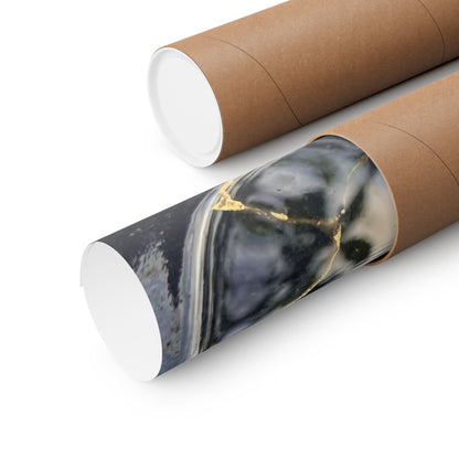 Seijaku Water Ripple Wall Art Print - Kintsugi Gold Repair